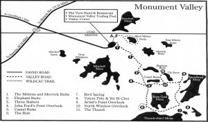 Map of Monument Valley Navajo Tribal Park